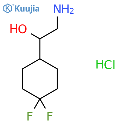 2-Amino-1-(4,4-difluorocyclohexyl)ethan-1-ol hydrochloride structure