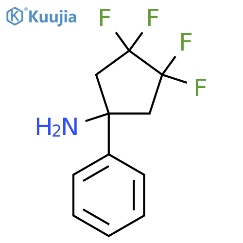 3,3,4,4-Tetrafluoro-1-phenylcyclopentan-1-amine structure