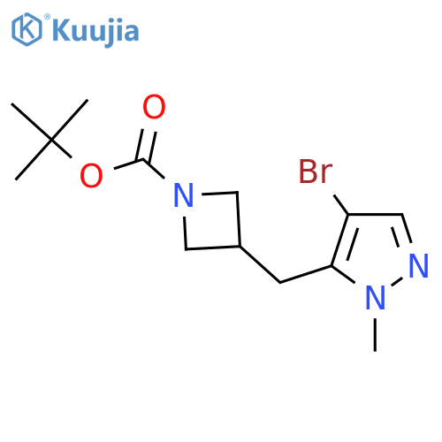 tert-butyl 3-[(4-bromo-1-methyl-1H-pyrazol-5-yl)methyl]azetidine-1-carboxylate structure