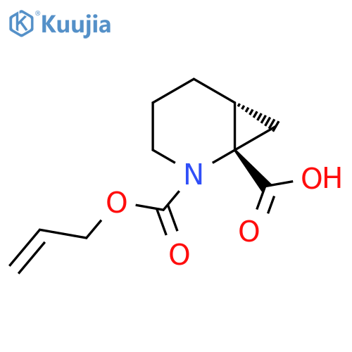 rac-(1R,6S)-2-(prop-2-en-1-yloxy)carbonyl-2-azabicyclo4.1.0heptane-1-carboxylic acid structure