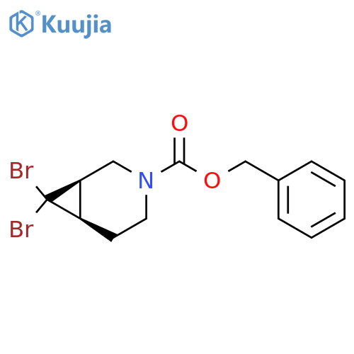 rac-benzyl (1R,6R)-7,7-dibromo-3-azabicyclo4.1.0heptane-3-carboxylate structure