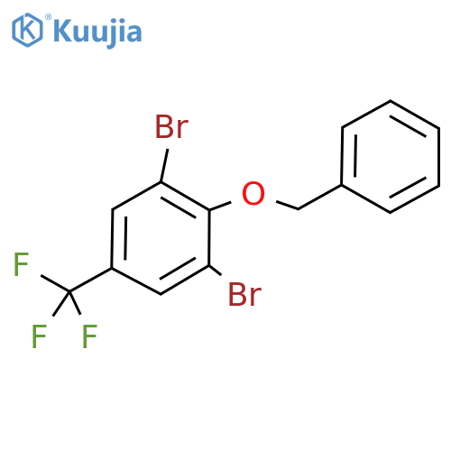 2-(Benzyloxy)-1,3-dibromo-5-(trifluoromethyl)benzene structure