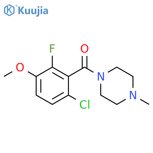 (6-Chloro-2-fluoro-3-methoxyphenyl)(4-methylpiperazin-1-yl)methanone structure