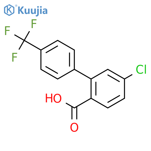 4-Chloro-2-(4-trifluoromethylphenyl)benzoic acid structure