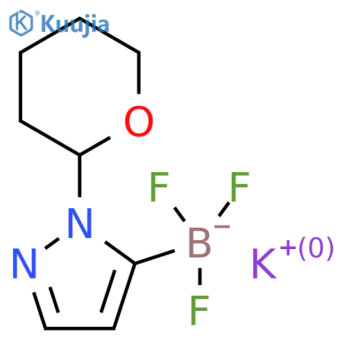 potassium trifluoro[1-(oxan-2-yl)-1H-pyrazol-5-yl]boranuide structure