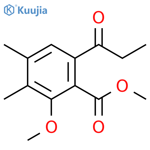 Methyl 2-methoxy-3,4-dimethyl-6-propionylbenzoate structure
