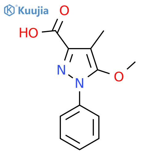 5-Methoxy-4-methyl-1-phenyl-1H-pyrazole-3-carboxylic acid structure