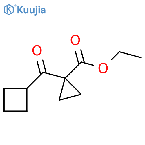 Ethyl 1-cyclobutanecarbonylcyclopropane-1-carboxylate structure