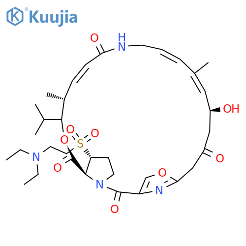 (6R,7S,10R,11R,12E,17E,19E,21S)-6-2-(diethylamino)ethanesulfonyl-21-hydroxy-11,19-dimethyl-10-(propan-2-yl)-9,26-dioxa-3,15,28-triazatricyclo23.2.1.0,3,7octacosa-1(27),12,17,19,25(28)-pentaene-2,8,14,23-tetrone structure