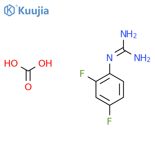 N-(2,4-difluorophenyl)guanidine, carbonic acid structure