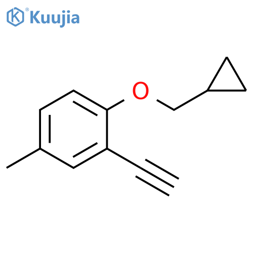 Benzene, 1-(cyclopropylmethoxy)-2-ethynyl-4-methyl- structure