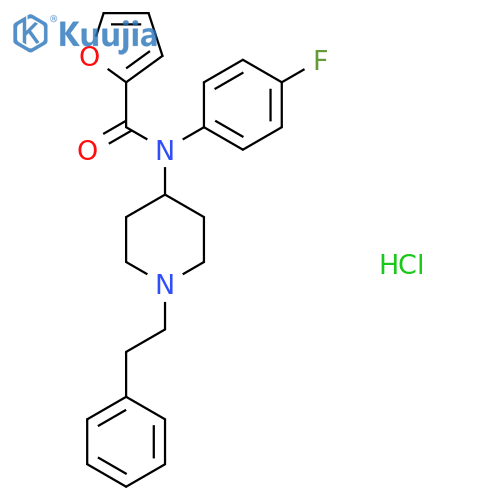N-(4-fluorophenyl)-N-(1-phenethylpiperidin-4-yl)furan-2-carboxamide,monohydrochloride structure