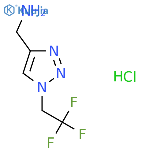 1-1-(2,2,2-trifluoroethyl)-1H-1,2,3-triazol-4-ylmethanamine hydrochloride structure