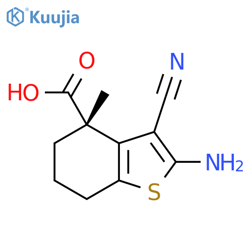 (S)-2-Amino-3-cyano-4-methyl-4,5,6,7-tetrahydro-benzo[b]thiophene-4-carboxylic acid structure