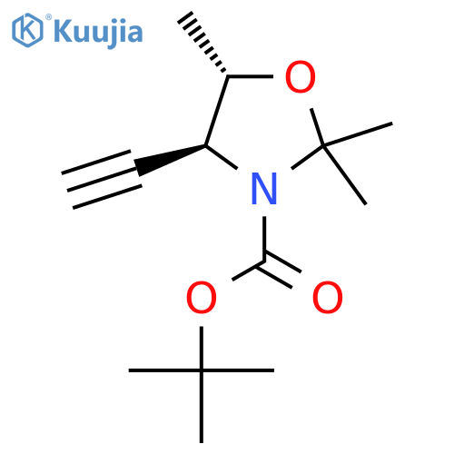 tert-Butyl (4S,5S)-4-ethynyl-2,2,5-trimethyloxazolidine-3-carboxylate structure