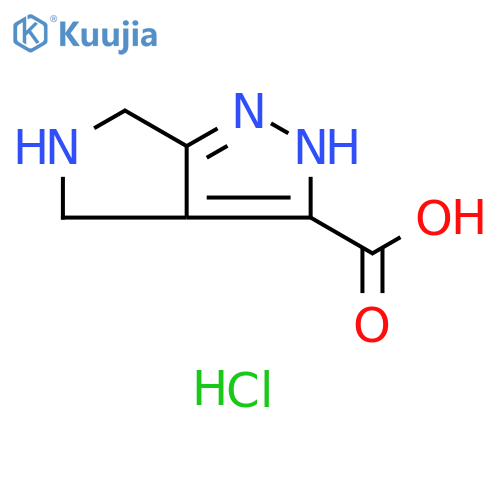 Pyrrolo[3,4-c]pyrazole-3-carboxylic acid, 2,4,5,6-tetrahydro-, hydrochloride (1:1) structure