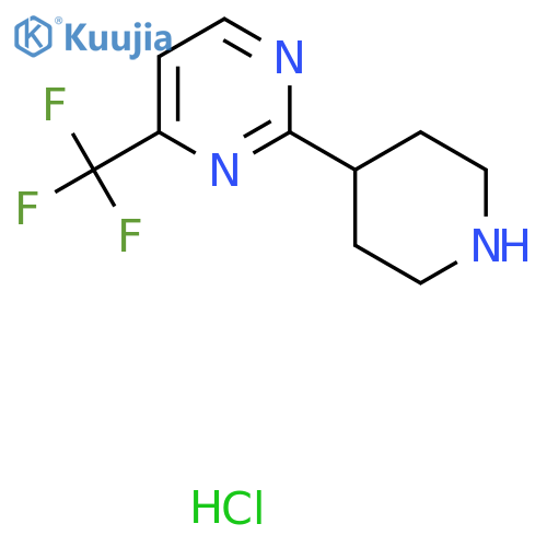 2-(Piperidin-4-yl)-4-(trifluoromethyl)pyrimidine hydrochloride structure