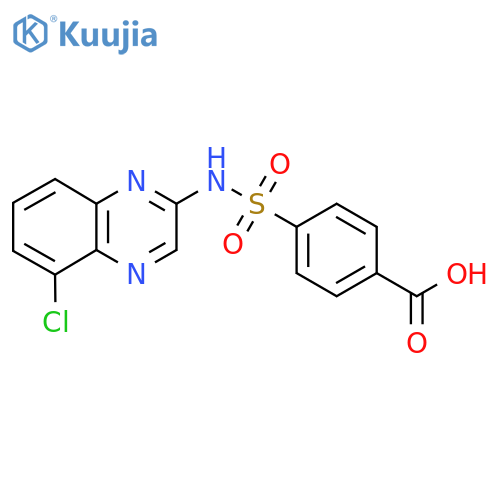 4-[(5-Chloroquinoxalin-2-yl)sulfamoyl]benzoic acid structure