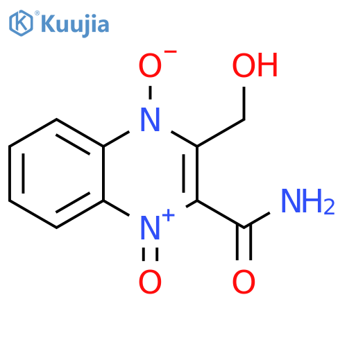 2-Quinoxalinecarboxamide,3-(hydroxymethyl)-, 1,4-dioxide structure