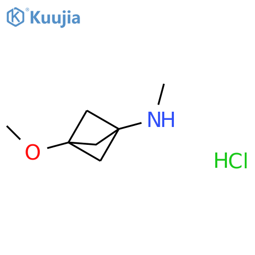 (3-Methoxy-bicyclo[1.1.1]pent-1-yl)-methyl-amine hydrochloride structure