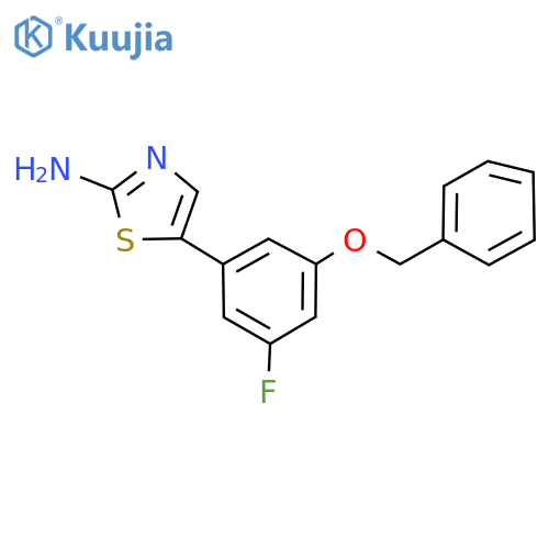 5-(3-(benzyloxy)-5-fluorophenyl)thiazol-2-amine structure