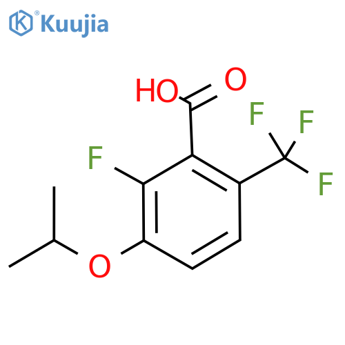 2-Fluoro-3-isopropoxy-6-(trifluoromethyl)benzoic acid structure
