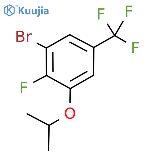 1-Bromo-2-fluoro-3-isopropoxy-5-(trifluoromethyl)benzene structure