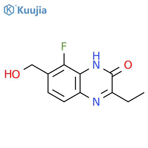 2(1H)-Quinoxalinone, 3-ethyl-8-fluoro-7-(hydroxymethyl)- structure