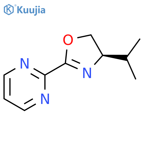(R)-4-Isopropyl-2-(pyrimidin-2-yl)-4,5-dihydrooxazole structure