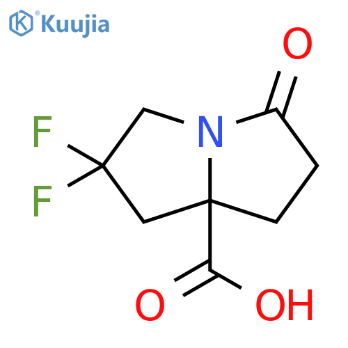 2,2-Difluoro-5-oxohexahydro-1H-pyrrolizine-7a-carboxylic acid structure