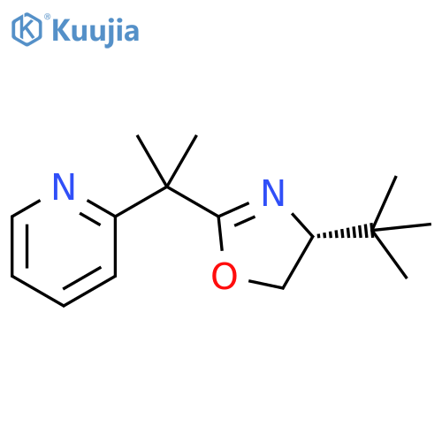 (R)-4-(tert-Butyl)-2-(2-(pyridin-2-yl)propan-2-yl)-4,5-dihydrooxazole structure