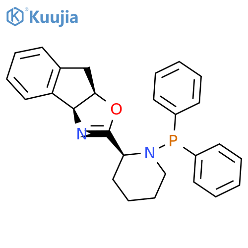 (3aS,8aR)-2-((S)-1-(Diphenylphosphanyl)piperidin-2-yl)-3a,8a-dihydro-8H-indeno[1,2-d]oxazole structure