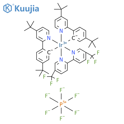 Ir[tBu(tBu)ppy]2(5,5'-dCF3bpy)PF6 structure