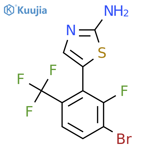 5-(3-Bromo-2-fluoro-6-(trifluoromethyl)phenyl)thiazol-2-amine structure