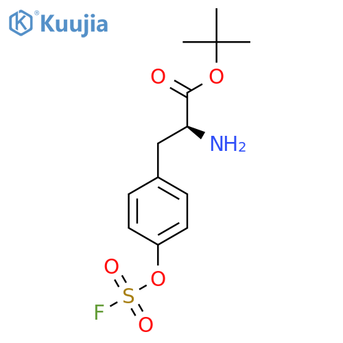 tert-butyl (2S)-2-amino-3-{4-[(fluorosulfonyl)oxy]phenyl}propanoate structure