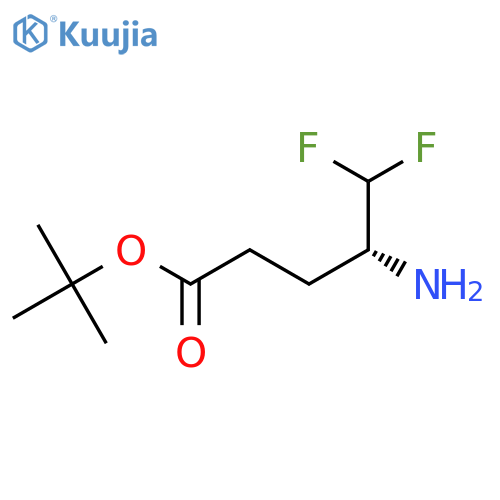 tert-butyl (4R)-4-amino-5,5-difluoropentanoate structure