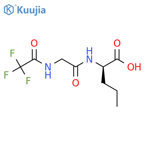 (2R)-2-[2-(2,2,2-trifluoroacetamido)acetamido]pentanoic acid structure