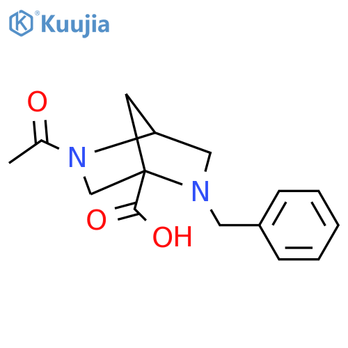 5-Acetyl-2-benzyl-2,5-diazabicyclo[2.2.1]heptane-1-carboxylic acid structure
