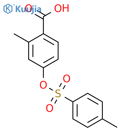 2-Methyl-4-[(4-methylbenzenesulfonyl)oxy]benzoic acid structure