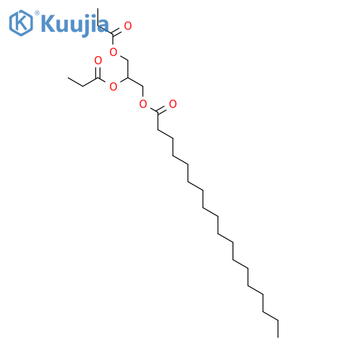 Octadecanoic acid,2,3-bis(1-oxopropoxy)propyl ester structure