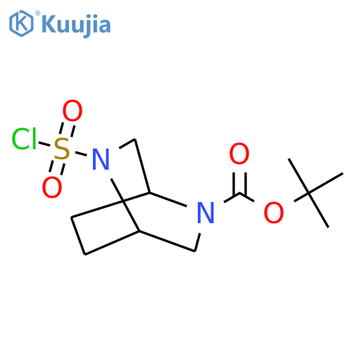 Tert-butyl 5-(chlorosulfonyl)-2,5-diazabicyclo[2.2.2]octane-2-carboxylate structure