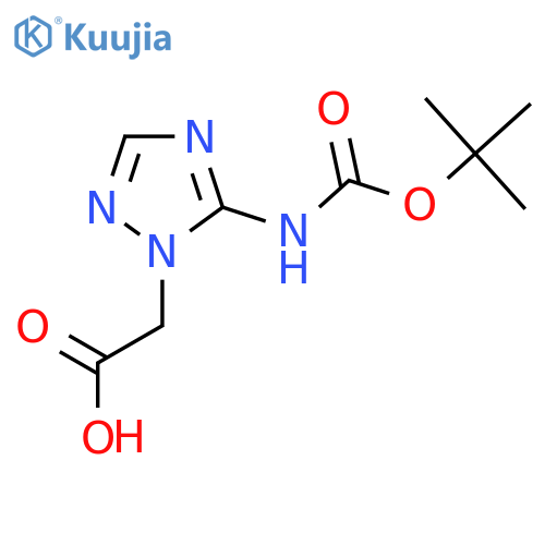 2-(5-{[(tert-butoxy)carbonyl]amino}-1H-1,2,4-triazol-1-yl)acetic acid structure
