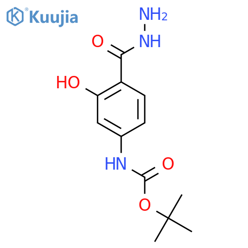 tert-butyl N-[4-(hydrazinecarbonyl)-3-hydroxyphenyl]carbamate structure