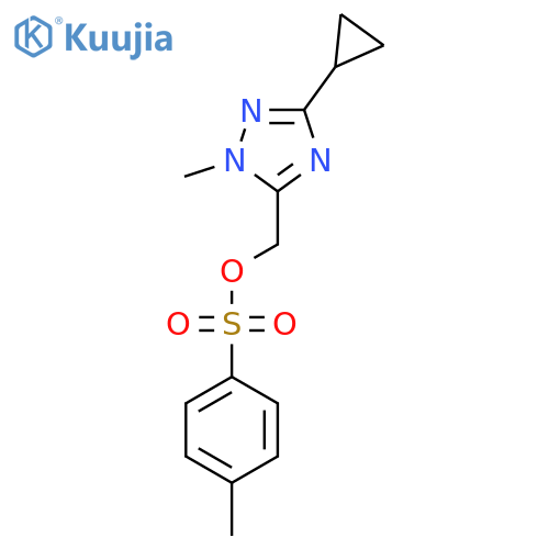 (3-cyclopropyl-1-methyl-1H-1,2,4-triazol-5-yl)methyl 4-methylbenzene-1-sulfonate structure