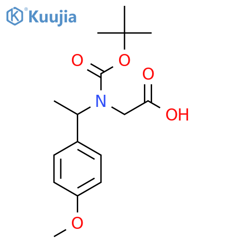 2-{[(Tert-butoxy)carbonyl][1-(4-methoxyphenyl)ethyl]amino}acetic acid structure