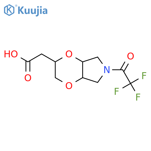 2-[6-(2,2,2-trifluoroacetyl)-hexahydro-2H-[1,4]dioxino[2,3-c]pyrrol-2-yl]acetic acid structure