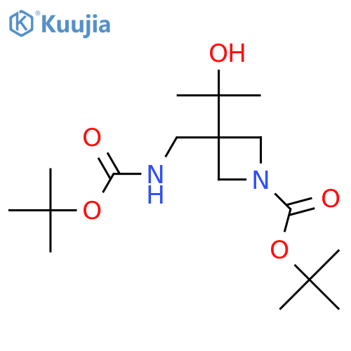 Tert-butyl 3-({[(tert-butoxy)carbonyl]amino}methyl)-3-(2-hydroxypropan-2-yl)azetidine-1-carboxylate structure