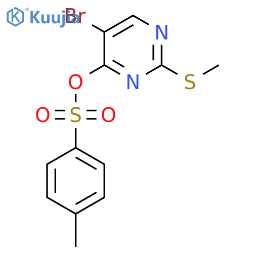 5-Bromo-2-(methylsulfanyl)pyrimidin-4-yl 4-methylbenzene-1-sulfonate structure