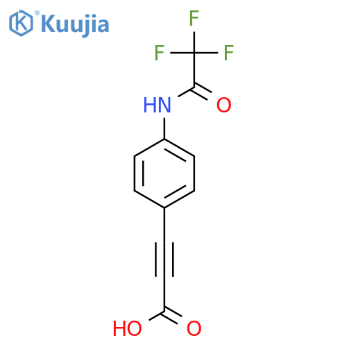 3-[4-(2,2,2-Trifluoroacetamido)phenyl]prop-2-ynoic acid structure