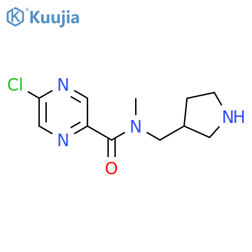 5-chloro-N-methyl-N-(pyrrolidin-3-yl)methylpyrazine-2-carboxamide structure
